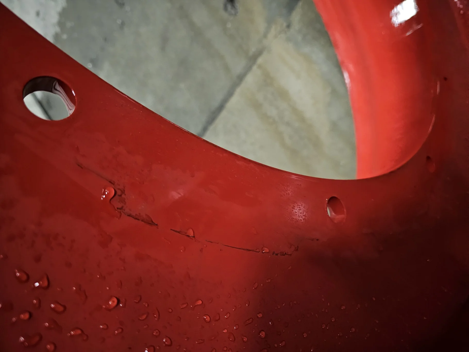 Used 16 X 46 Fendt Red Stub Disc wheel (12-30.25-28.25) image 6