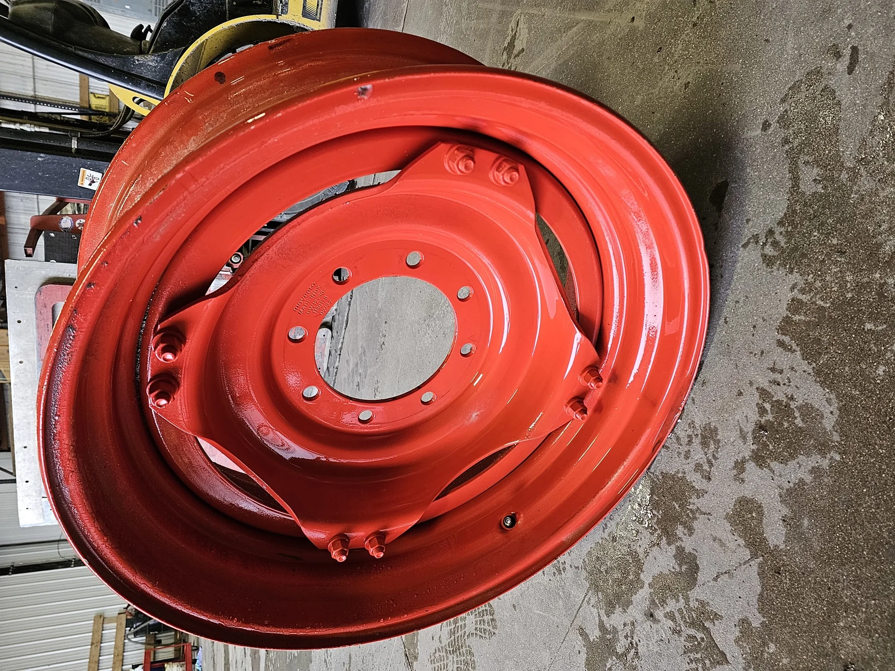 Used 12 X 30 Fendt Red GKN style 8 Bolt wheels (8-10.75-8.75) (scratches)