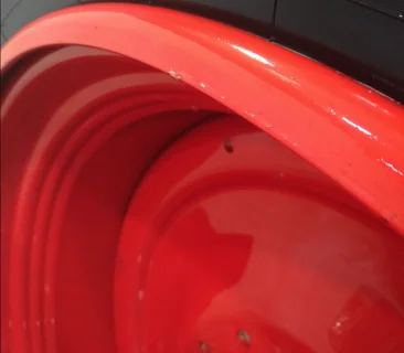 Used 23 X 42 Fendt Red 10 Bolt (.944) Wheel (10-13.25-11) 11.5" (scratched around hub area, scratche image 2