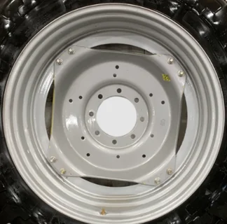 Used 12 X 38 Case IH Silver Waffle Wheel (3 Bolt) _x000D_
(Paint scratches, was previously painted