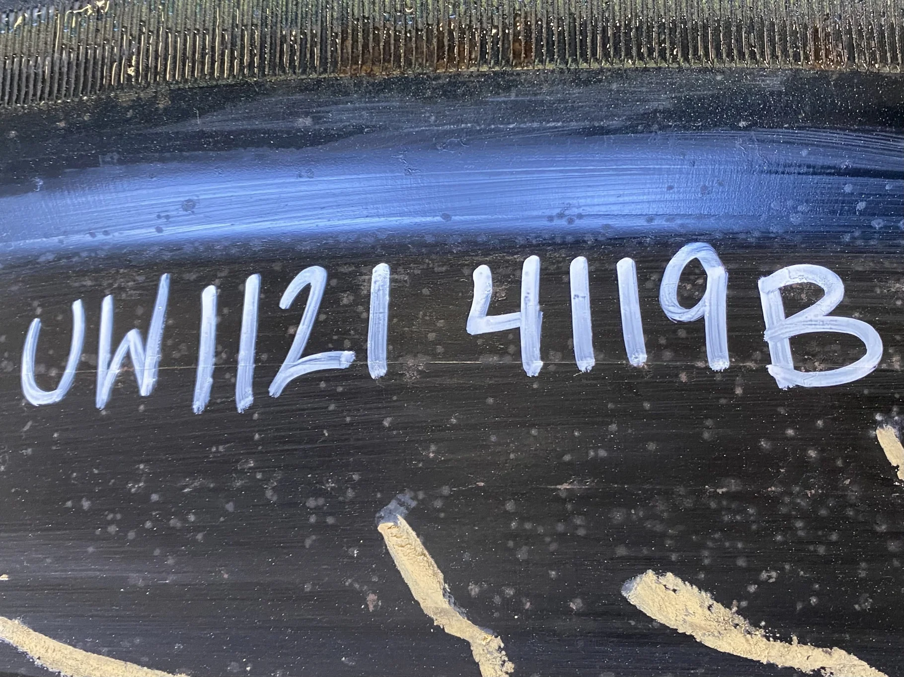 Used 10 X 42 John Deere Yellow Waffle Wheel (3 Bolt) (Faded Paint with Scratches) - Fair Condition image 9