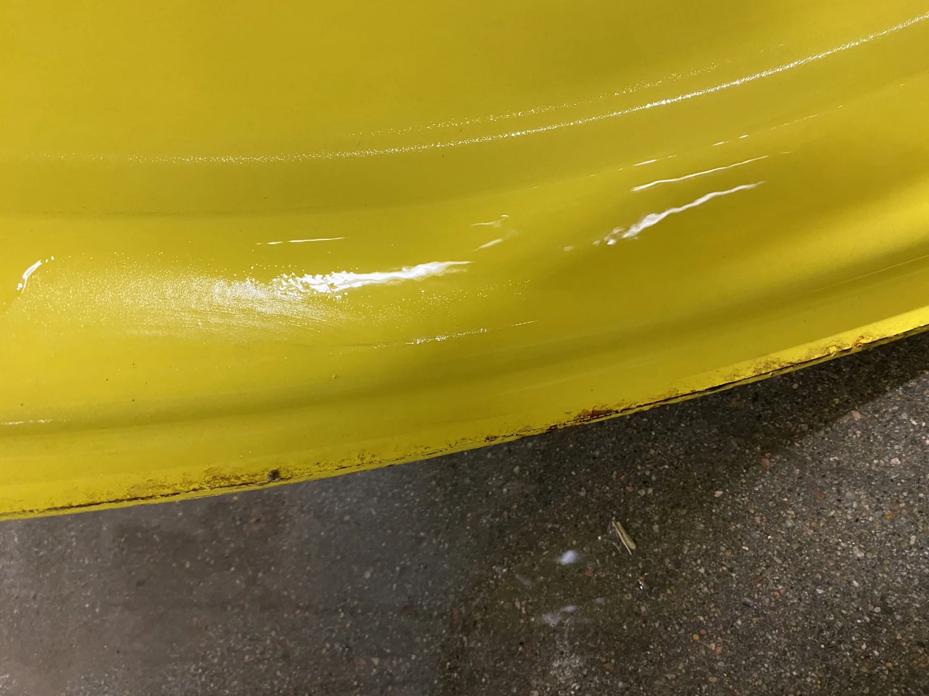 Used 15 X 34 JD Yellow Waffle Wheel3 Bolt 24-29.25 9.375" BS with 34" DISC (10-13.189-11.09) 4" Draw image 6