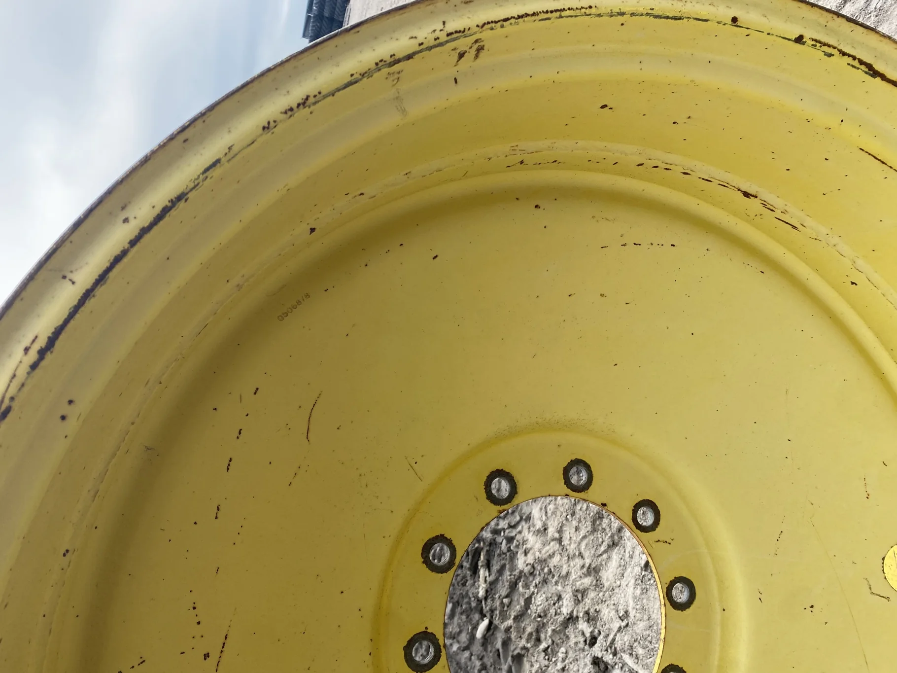 Used 16 X 42 John Deere Yellow 10 Bolt Dual Wheel (10-13.189-11.09) 6.38 IN - Fair Condition (Faded image 3