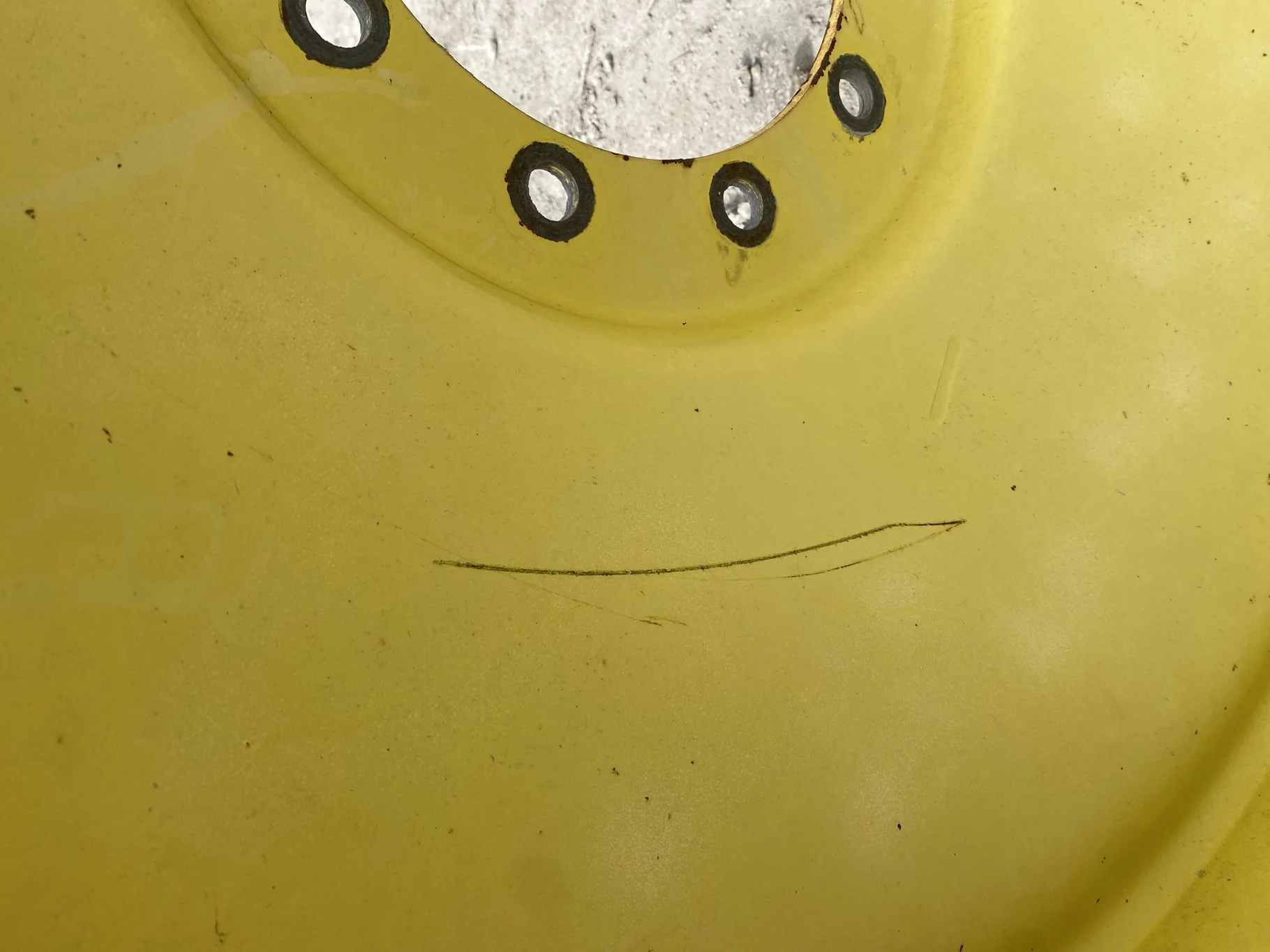 Used 16 X 42 John Deere Yellow 10 Bolt Dual Wheel (10-13.189-11.09) 6.38 IN - Fair Condition (Faded image 7