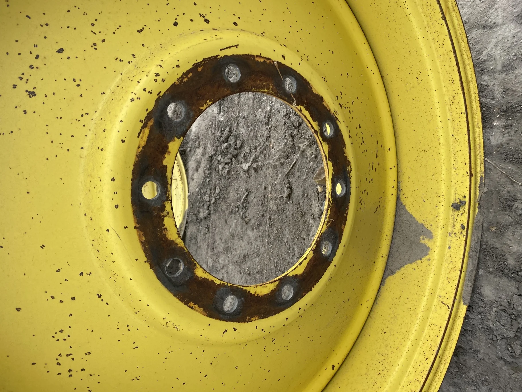 Used 16 X 42 John Deere Yellow 10 Bolt Dual Wheel (10-13.189-11.09) 6.38 IN - Fair Condition (Faded image 9