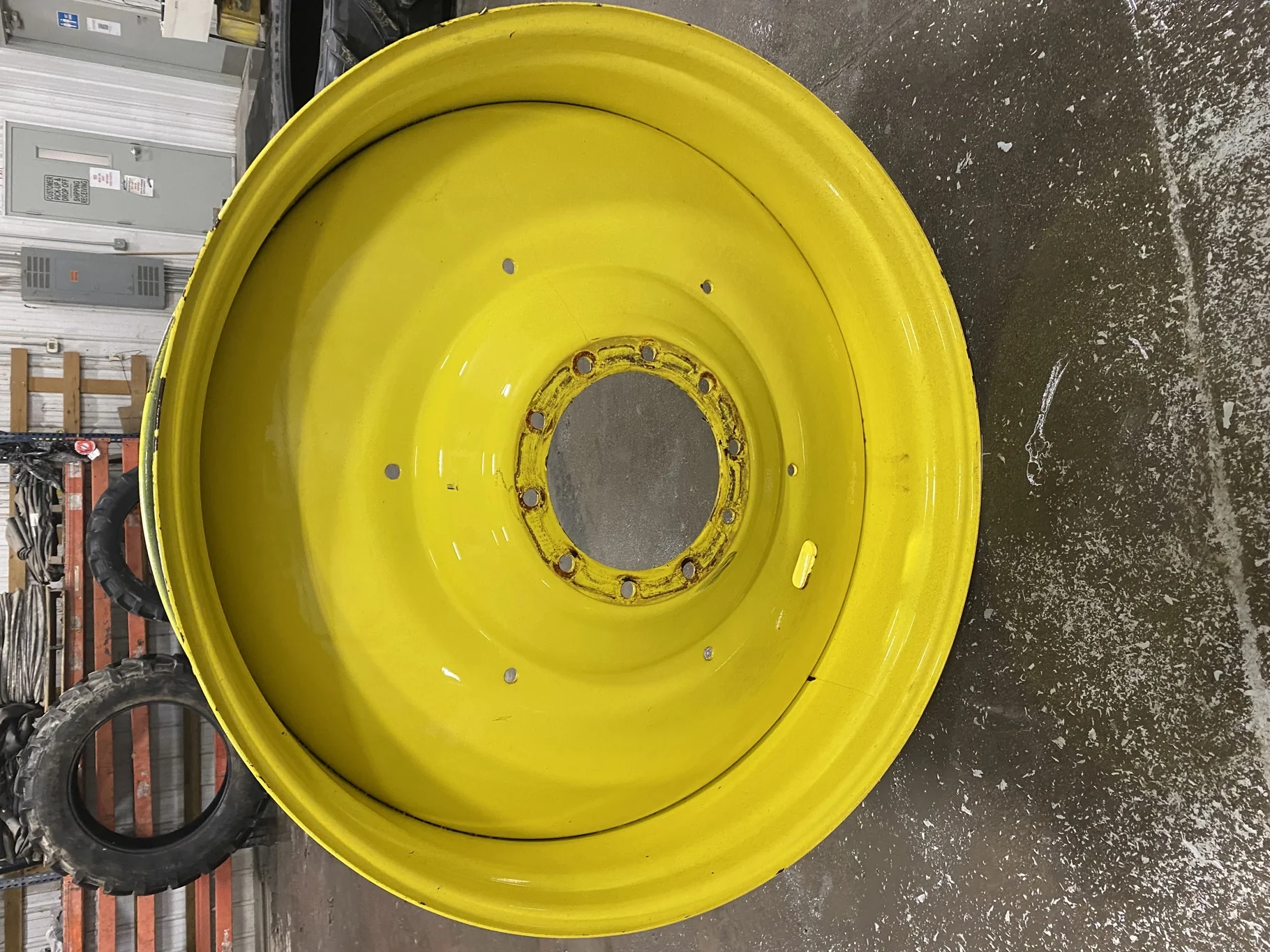 Used 16 X 46 John Deere Yellow 10 Bolt Dual Wheel (10-13.18-11.09) 6.37" IN - Good Condition (Rust, image 2