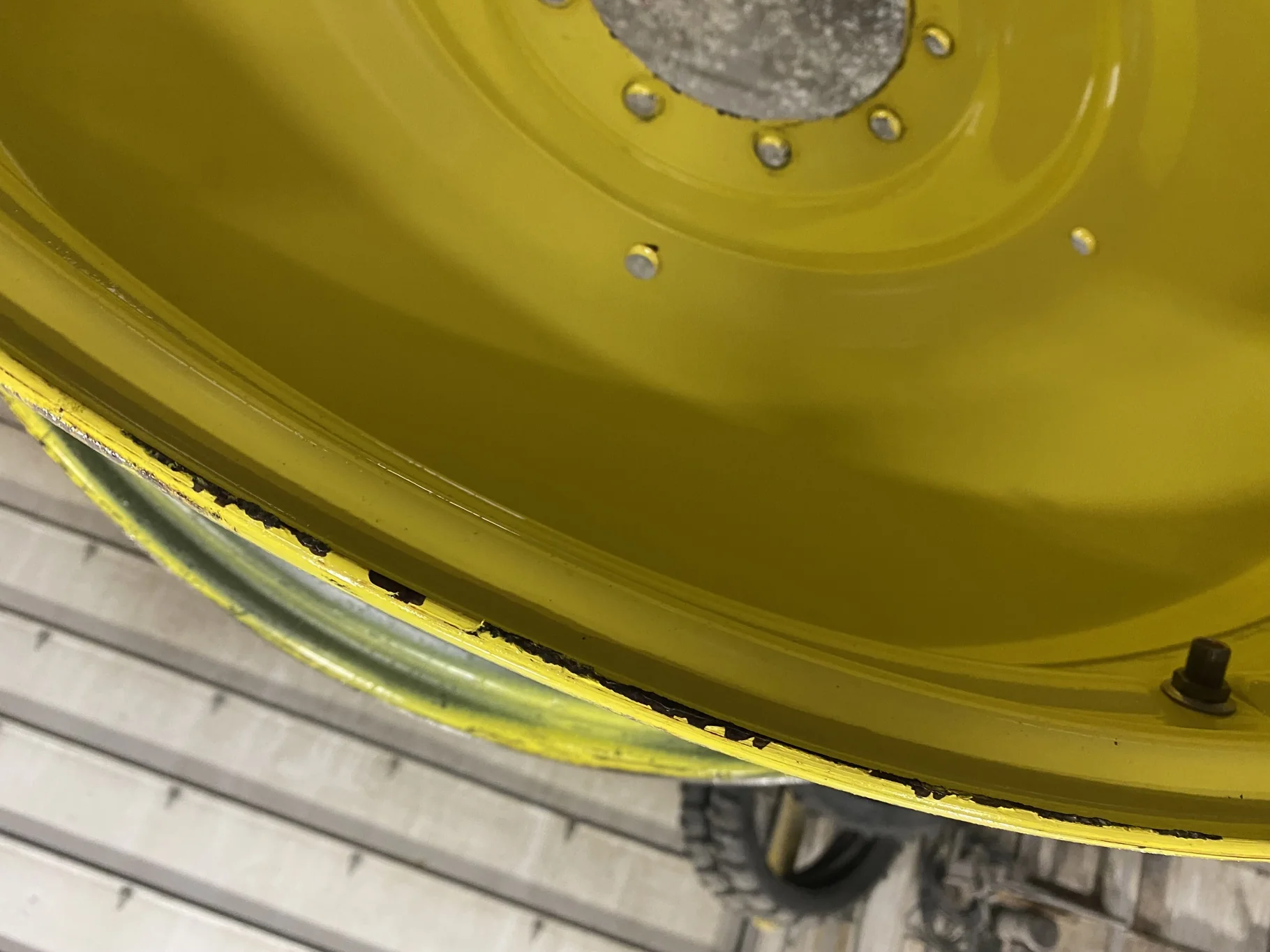 Used 16 X 46 John Deere Yellow 10 Bolt Dual Wheel (10-13.18-11.09) 6.37" IN - Good Condition (Rust, image 7