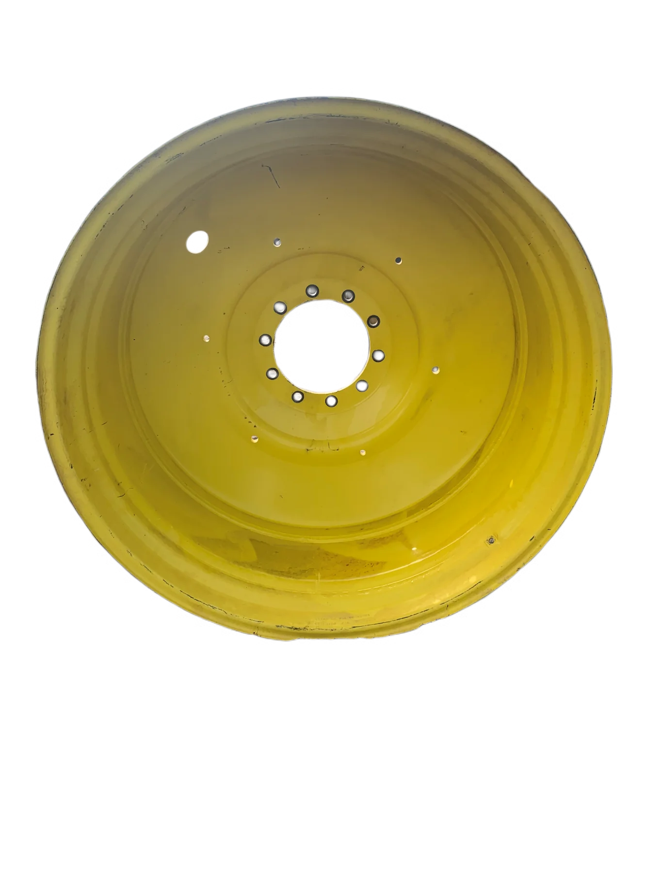 Used 20 X 46 John Deere Yellow 10 Bolt Dual Rim (10-13.187-11.080) Offset 9.125   
(Paint Scratches)