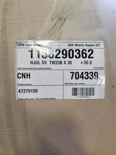 Used 23 X 38 8-10.82-8.75 6" OFFSET Moveero Case Silver Wheel