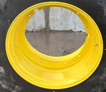 Take-Off 27 X 38 12-32.047-30.09 (-4.375 OFF SET) Titan Stub Disc Wheel JD Yellow
