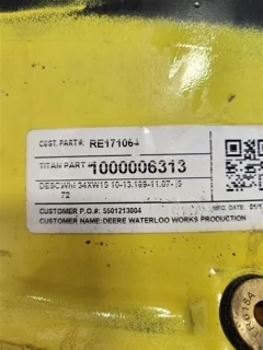 Used 15 x 34 10-13.19-11.07 Yellow Waffle Wheel w/ Disc image 2