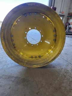 Used 15 x 34 10-13.19-11.07 Yellow Waffle Wheel w/ Disc image 3