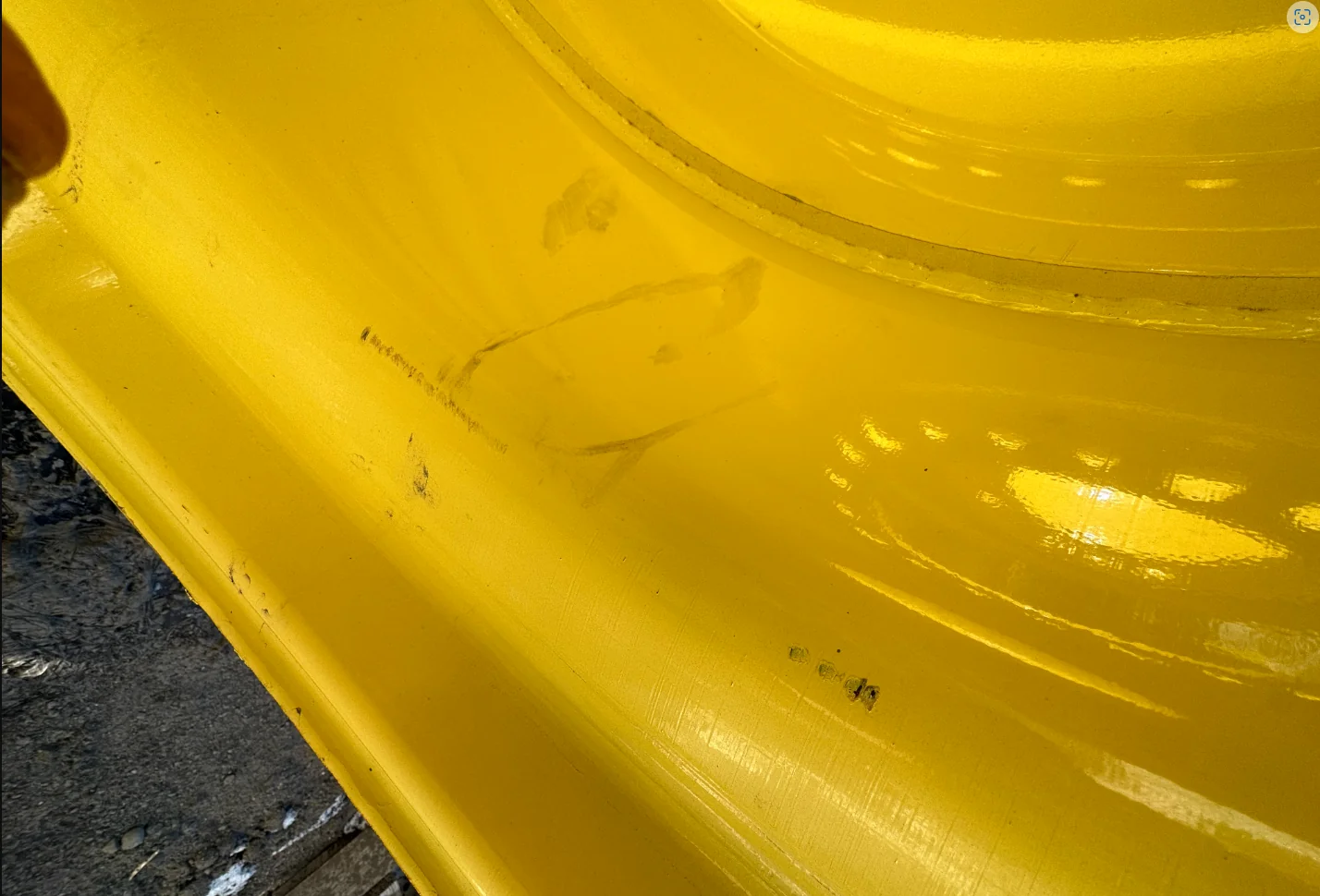 USED 18 X 42 20-13.187-10.5-15.00 (OUTSIDE) DOLLY DUAL YELLOW WHEEL