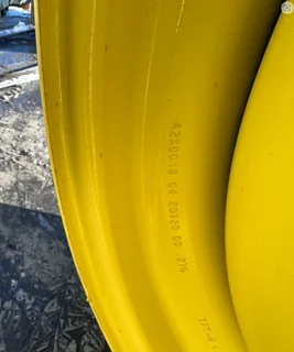 USED 18 X 42 20-13.187-10.5-15.00 (OUTSIDE) DOLLY DUAL YELLOW WHEEL image 4