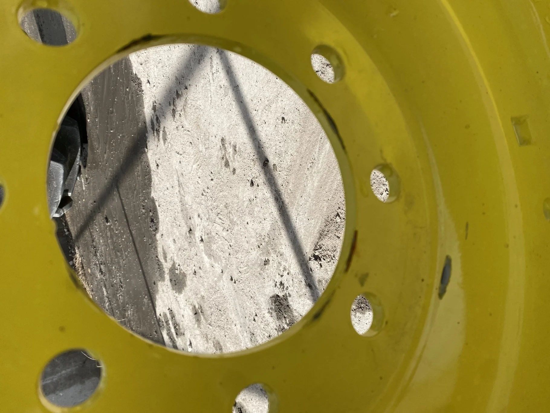 Used 12 X 28 John Deere GKN Waffle Wheel (8-8-6) center. Scratches, scuffs, rust. image 4
