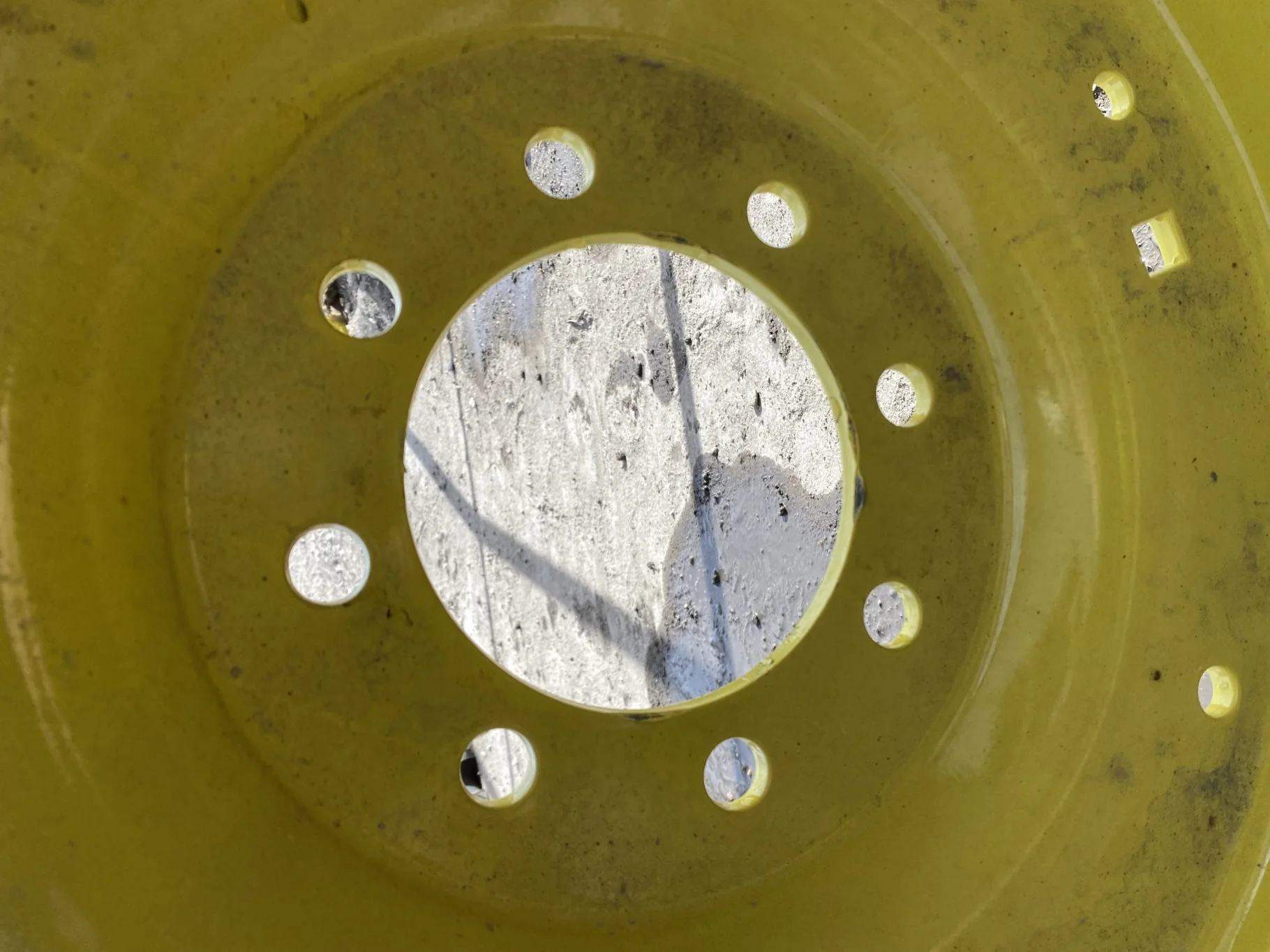 Used 12 X 28 John Deere GKN Waffle Wheel (8-8-6) center. Scratches, scuffs, rust. image 6