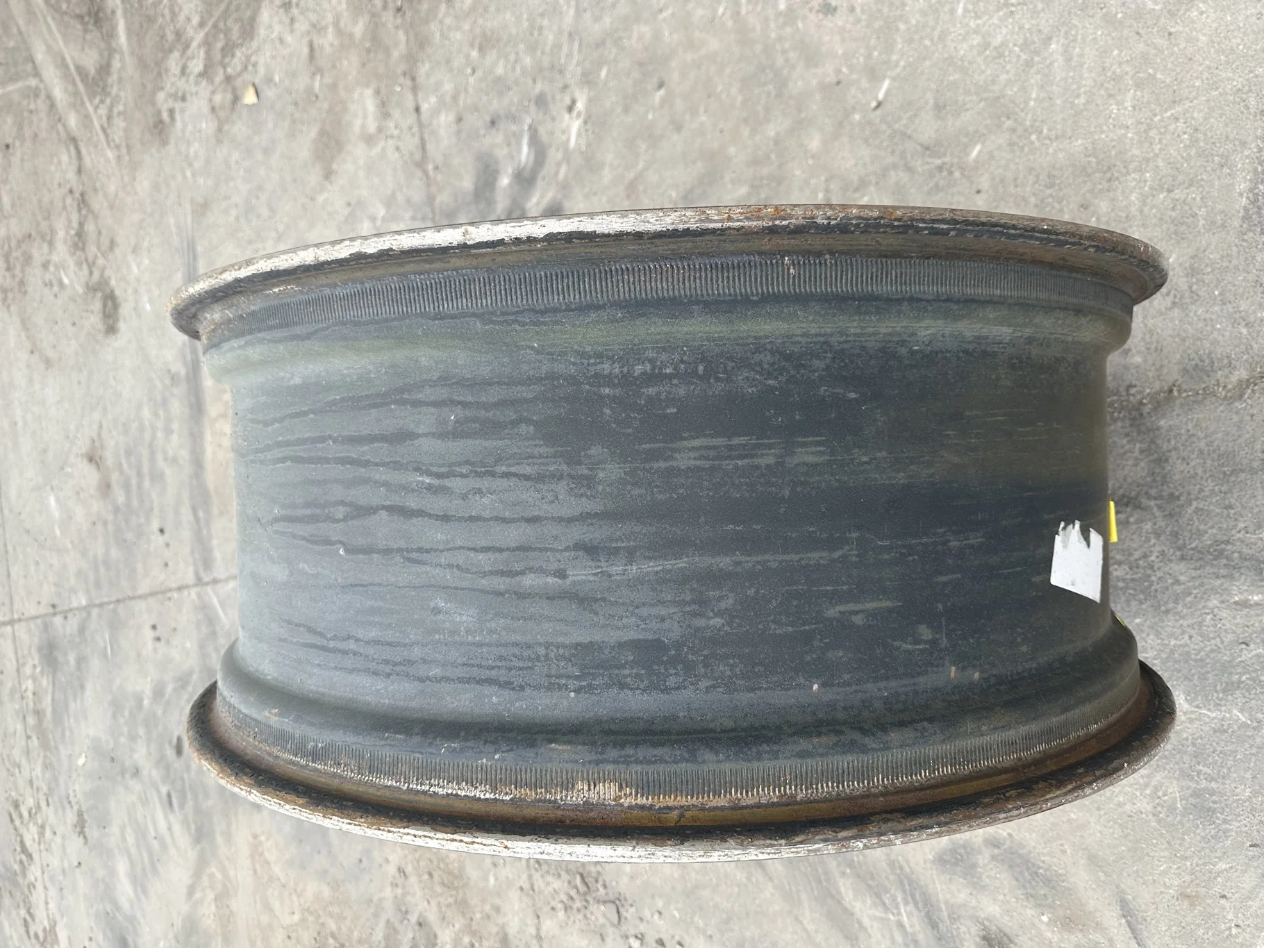 Used 13 X 34 JD 3 Bolt Waffle Wheel with 12 Bolt Center (Faded Paint, Rust Spots) image 2
