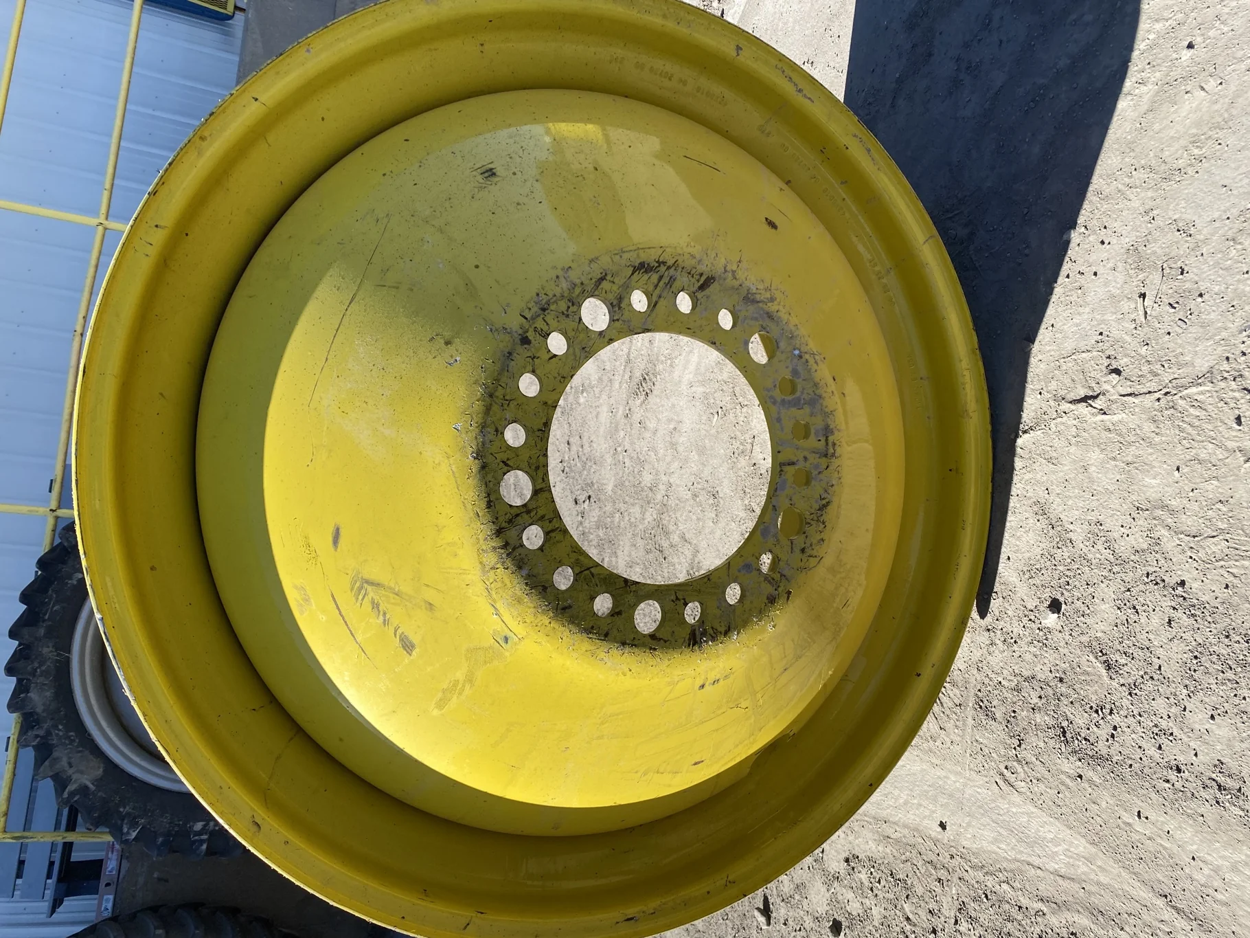 Used 18 X 42 John Deere Outside Dolly Dual ( Gashes, Scratches, Scuffs, Rust)