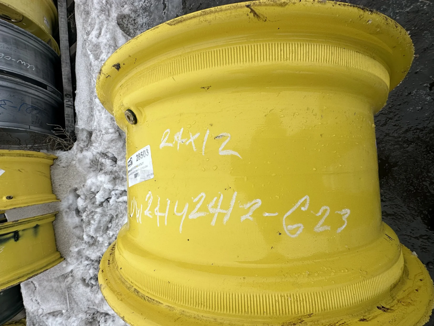 Used 12 X 24 John Deere 2 bolt waffle wheel (Scratches , Scuffs) image 2