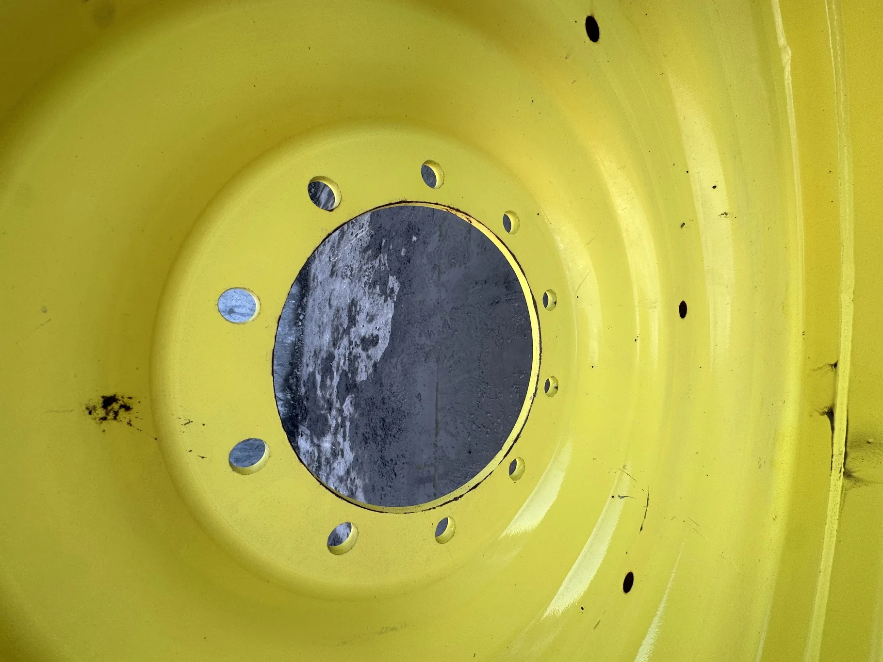 Used 15 X 50 JD yellow 10 Bolt Dual Wheel 10-13-11 ( Rust Spots, Scratches) image 2