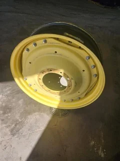 Used 12 X 38 3 Bolt Waffle JD Yellow Wheel w/ 10 Bolt Center image 3