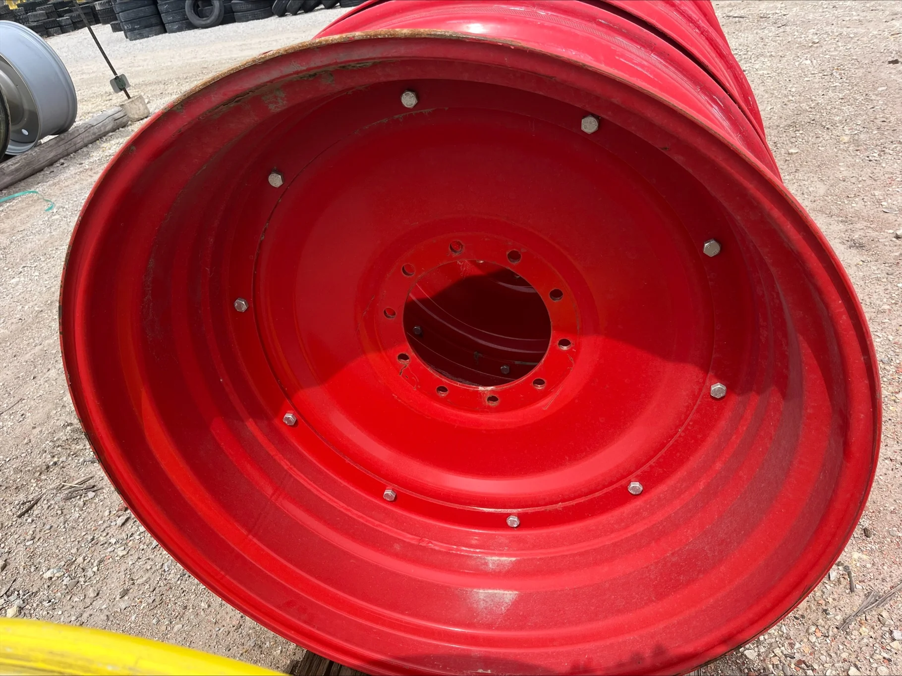 Used 16 X 42 10 Bolt (.937) (10-13.187-11.080) Fendt Red Dual Wheel w/ Disc