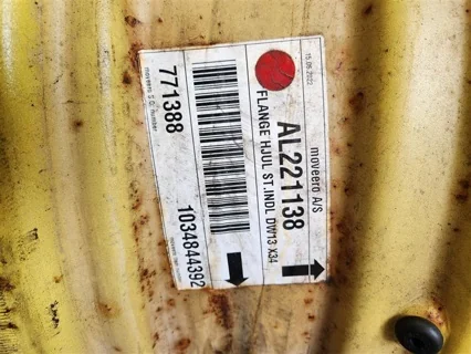 Used 13 x 34 Moveero Waffle Wheel w/ Disc JD Yellow